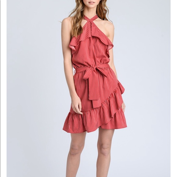 Ruffle halter dress - Picture 2 of 4